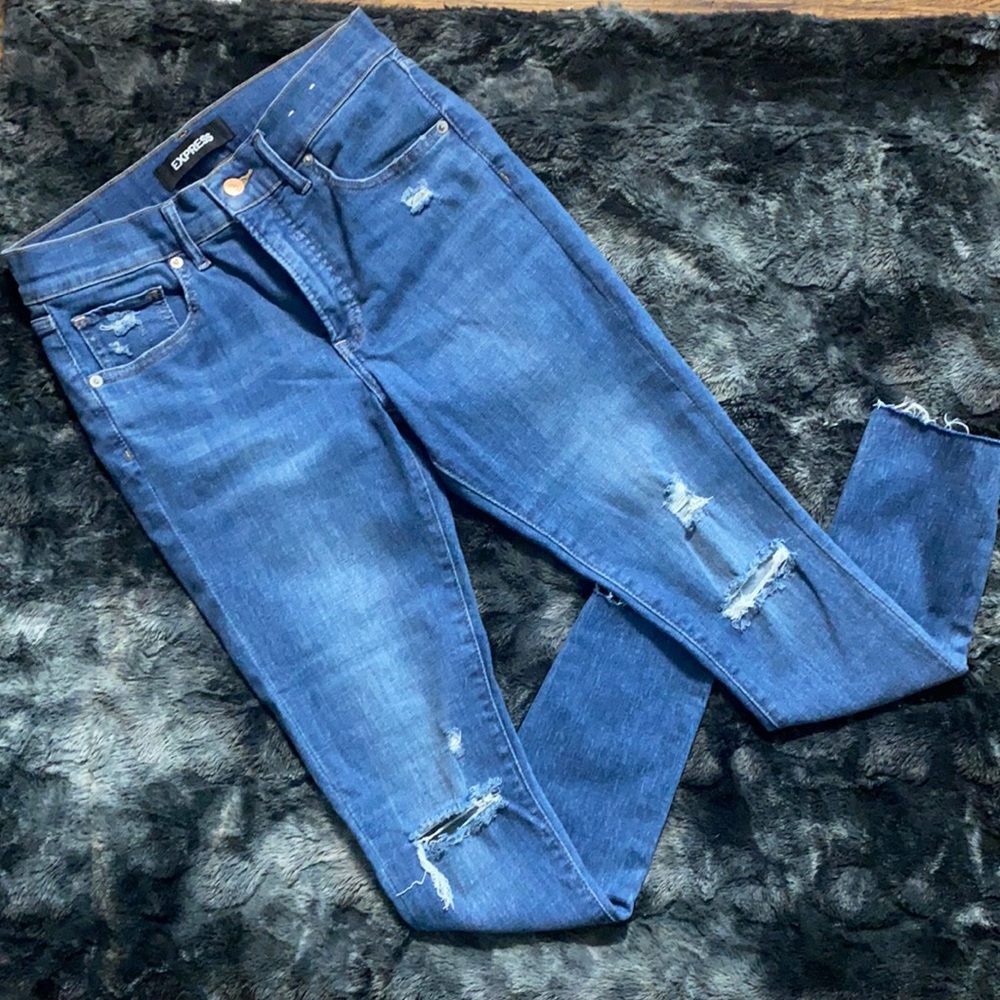 Ankle legging mid rise jeans